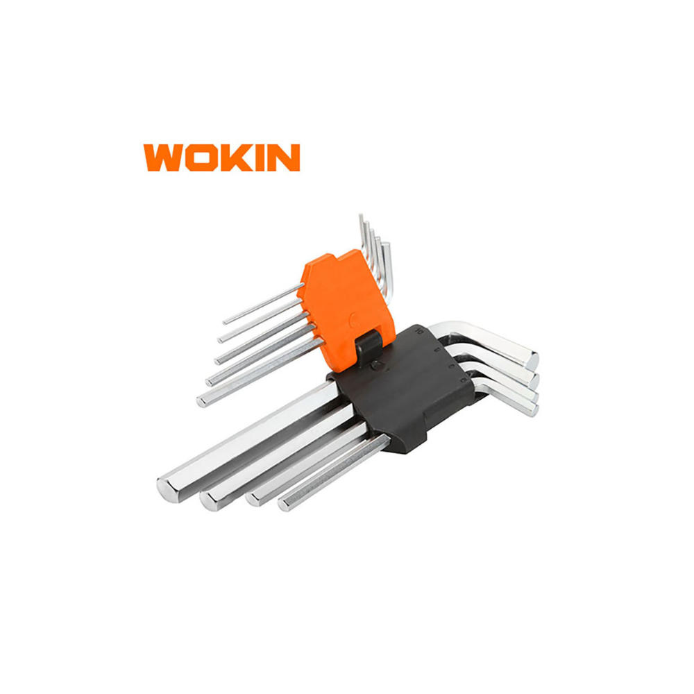 LLAVE ALLEN LARGA JUEGO 9 PIEZAS WOKIN 207209