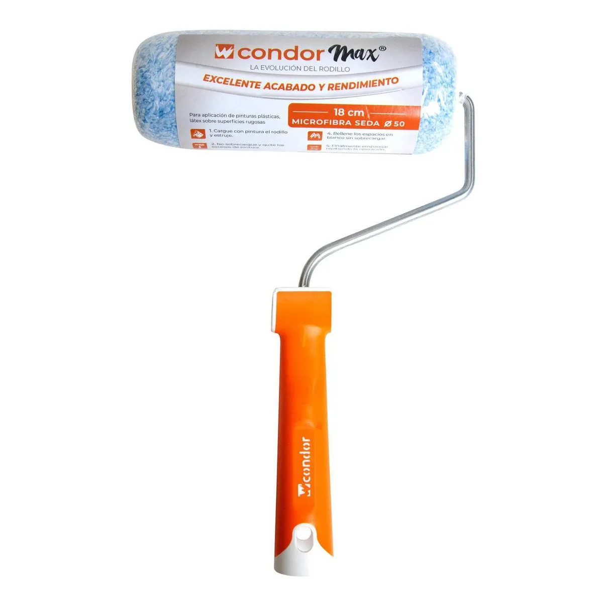 RODILLO MANGO DE FIBRA PELO INTERMEDIO CORTAGOTA 15CM CONDORMAX